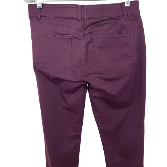 Knox Rose Pants Womens 12 Purple Skinny Stretch Mid Rise Casual Jeans Pockets - Picture 4 of 8